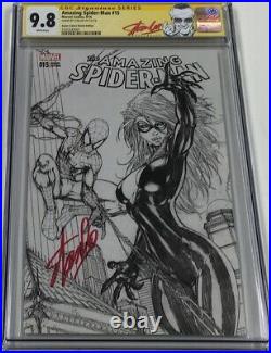 Amazing Spiderman #15 B/W Aspen Turner Sketch Variant Signed Stan Lee CGC 9.8 SS