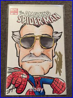 Amazing Spiderman 648 Blank Variant Sketch Drawn By Tim Seeley Signed Stan Lee