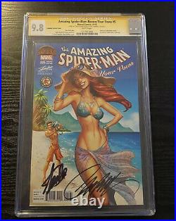 Amazing Spiderman Renew Vows #5 CGC 9.8 2x SS Signed Stan Lee Campbell Variant