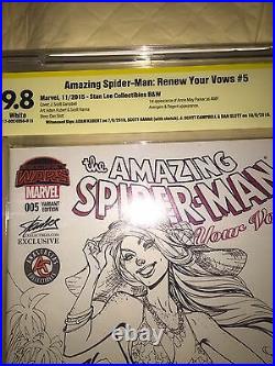 Amazing Spiderman Renew Your Vows #5 Stan Lee Variant 1st Amp 9.8 Ss 4x Signed +