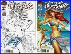 Amazing Spiderman Renew Your Vows #5 Variant Set Signed By J Scott Campbell COA