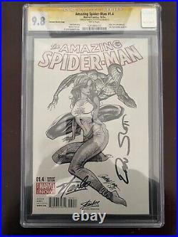 Amazing Spiderman, Vol 3 #1.4 Signed Stan Lee / Dan Slott 9.8 CGC