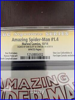 Amazing Spiderman, Vol 3 #1.4 Signed Stan Lee / Dan Slott 9.8 CGC