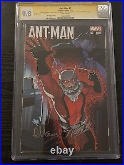 Ant-Man #1 CGC 9.8 SS Signed Stan Lee & Ed McGuinness Shrinking Variant Cover 2x