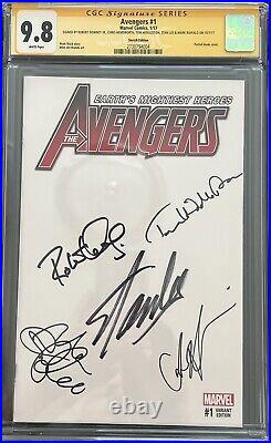 Avengers #1 Blank Sketch Cover Signed Stan Lee RDJ Plus 3x More Avengers 9.8 NM+