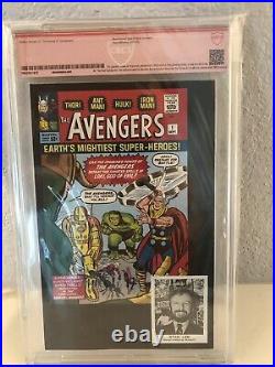 Avengers #1 Variant Colored Signed By Stan Lee Cbcs 9.8 Campbell Spider-man Sdcc