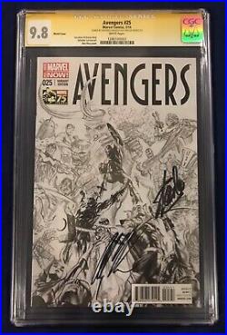 Avengers #25 75 Years Sketch Variant 1200 CGC 9.8 Signed Stan Lee & Alex Ross