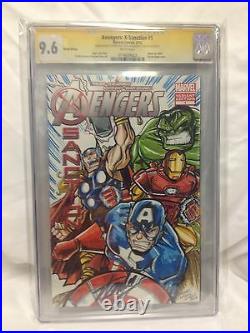 Avengers Origin COLORS SKETCH #1 CGC & Signed by MICHAEL DURON & STAN LEE