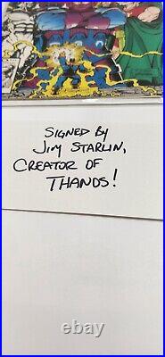Avengers West Coast & Infinity Gauntlet Autographed Stan Lee & Jim Sterlin Coa