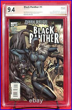BLACK PANTHER #1 PGX 9.4 NM Campbell Shuri Variant signed STAN LEE + CGC