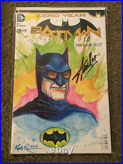 Batman 29 Zero Year Blank Variant Sketch Drawn By Kealy Racca Signed By Stan Lee