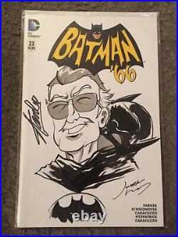 Batman'66 23 Blank Variant Original Sketch Signed By Stan Lee