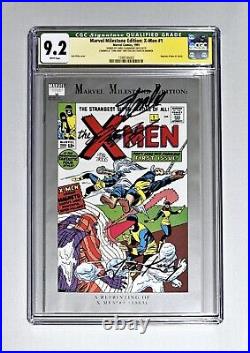 CGC 9.2 Marvel Milestone Edition X-Men #1 Signed by Stan Lee and Jack Kirby COA