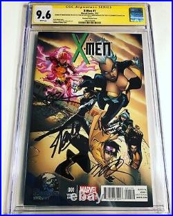 CGC 9.6 SS X-Men #1 Variant signed by Stan Lee, Wood, Ramos & Morales