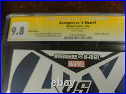 CGC 9.8 2012 Avengers vs X-Men #1 Comic A vs X Blank Variant Signed by Stan Lee