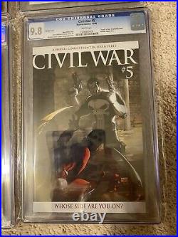 CGC 9.8 Marvel Civil War #1-7 +Aspen Variant Signed Stan Lee & Michael Turner SS