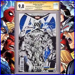 CGC 9.8 SS Avengers vs. X-Men #1 Variant signed Lee, Aaron, Hickman, Fraction +4