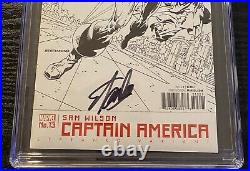 CGC 9.8 SS Captain America Sam Wilson #13 Stan Lee Signed 94th Birthday Variant