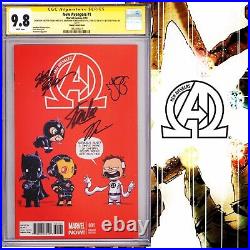 CGC 9.8 SS New Avengers #1 Variant signed by Stan Lee, Hickman, Young & Epting