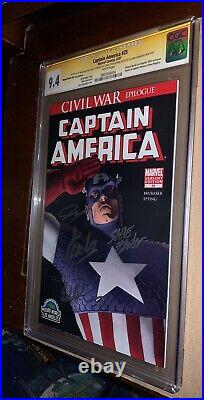 CGC SS 9.4 Captain America #25 Death Var Signed Stan Lee Cassidy Epting cracked