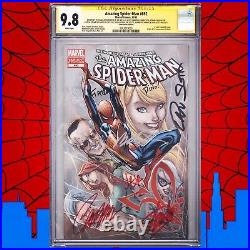 CGC SS 9.8 Amazing Spider-Man #692 Variant signed by Lee, Ramos, Campbell +5