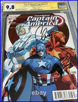 CGC Signature Series 9.8 Captain America Sam Wilson 7 Signed by Chris Evans Auto