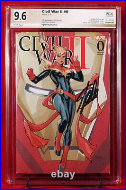 CIVIL WAR II #0 PGX 9.6 NM+ Fan Expo Color Variant HTF signed by STAN LEE + CGC