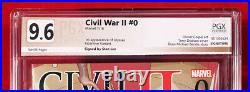 CIVIL WAR II #0 PGX 9.6 NM+ Fan Expo Color Variant HTF signed by STAN LEE + CGC