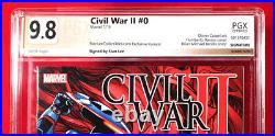 CIVIL WAR II #0 PGX 9.8 NM/MT Near Mint/Mint Ramos Variant signed STAN LEE +CGC