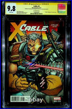 Cable #3 Jim Lee Variant CGC 9.8 signed by Jim Lee, Liefeld and STAN LEE