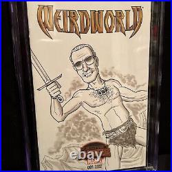 Cal Slayton Signed & Sketch Stan Lee Weirdworld 1 9.8 CGC 001 Variant Edition