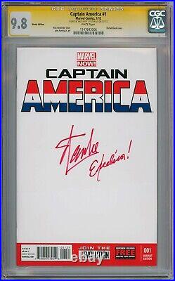 Captain America #1 Blank Cgc 9.8 Signature Series Signed Stan Lee Excelsior