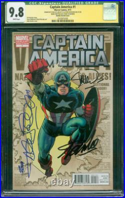 Captain America 1 CGC 3XSS 9.8 Stan Lee McNiven Bellman Romita Variant 9/11