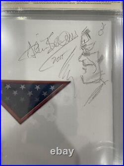 Captain America 25 CGC 9.2 Signed Stan Lee Sketch Allan Bellman Death Of Cap