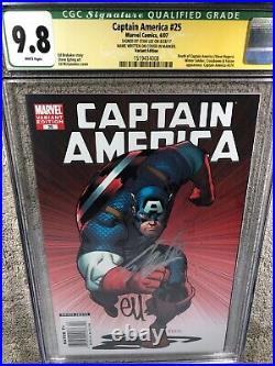 Captain America 25 CGC 9.8 2XSS Stan Lee McGuinness Variant Death of Issue