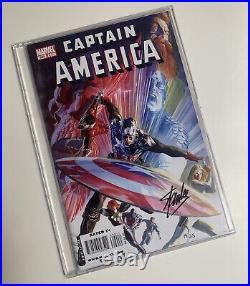 Captain America 500 Alex Ross Variant Signed By Stan Lee 19/25