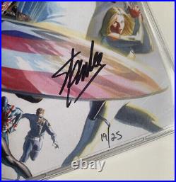 Captain America 500 Alex Ross Variant Signed By Stan Lee 19/25