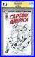 Captain America #695 CGC SS 9.6 Signed Stan Lee homage as Cap by Leonard Kirk