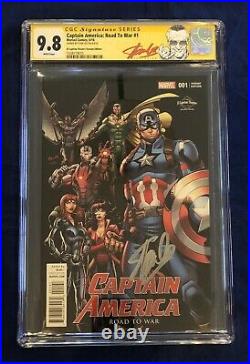 Captain America Road to War 1 El Capitan Theatre Variant CGC 9.8 Signed Stan Lee