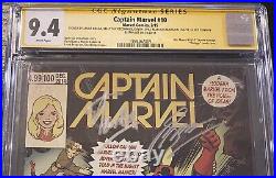 Captain Marvel #10 CGC 9.4 6X SS Stan Lee Conway Signed Ms Marvel 1 Homage
