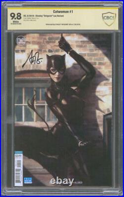 Catwoman #1 Variant CBCS 9.8 NM/MT Signed Stanley Artgerm Lau 2018 DC Comics