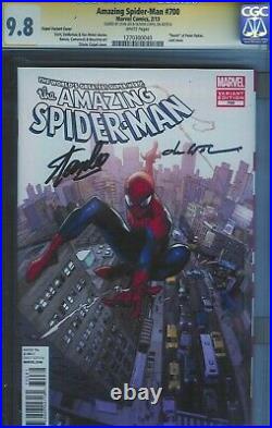 Cgc Ss 9.8 Amazing Spider-man #700 Signed By Stan Lee & Olivier Coipel Variant