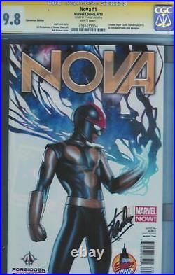 Cgc Ss 9.8 Nova #1 2013 Signed By Stan Lee London Super Comic Con Variant Cover