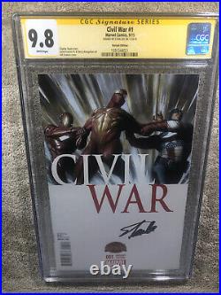 Civil War 1 CGC SS 9.8 Stan Lee Variant Ed Avengers War 9/15