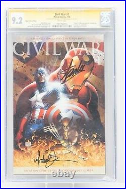Civil War #1 Variant CGC 9.2 SS STAN LEE Michael Turner Signed Avengers