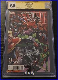 Civil War II #0 CGC 9.8 SS Humberto Ramos Signed Variant Stan Lee Collectibles