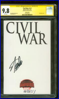 Civil War II 1 CGC SS 9.8 Stan Lee Sketch Variant Ed Avengers War 8/16