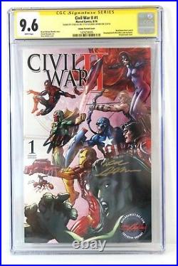 Civil War II #1 Variant CGC 9.6 SS Signature Series Signed Stan Lee Neal Adams