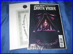 DARTH VADER #1 Signed Stan Lee withCOAMarvel Comics / Movie / Star Wars VARIANT