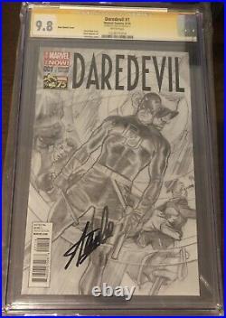 Daredevil #1 CGC SS 9.8 Alex Ross 1300 Variant Signed Stan Lee